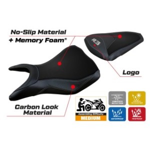 RIVESTIMENTO SELLA TPZ  COMFORT SYSTEM CON LOGO  YAMAHA R3 2015/2024