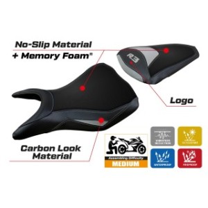 RIVESTIMENTO SELLA TPZ  COMFORT SYSTEM CON LOGO  YAMAHA R3 2015/2024