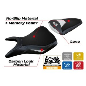 RIVESTIMENTO SELLA TPZ  COMFORT SYSTEM CON LOGO  YAMAHA R3 2015/2024