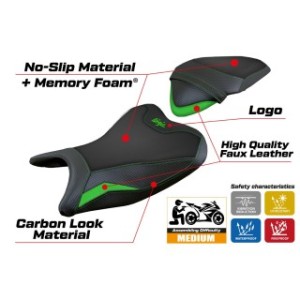 RIVESTIMENTO SELLA TPZ  COMFORT SYSTEM CON LOGO  KAWASAKI NINJA 400 2018/2023
