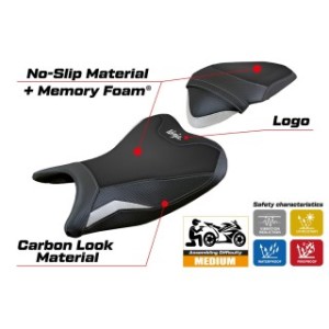 RIVESTIMENTO SELLA TPZ  COMFORT SYSTEM CON LOGO  KAWASAKI NINJA 400 2018/2023