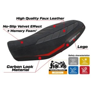 RIVESTIMENTO SELLA TPZ  COMFORT SYSTEM CON LOGO  DUCATI SCRAMBLER 800 2023/2025