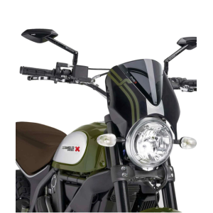 CUPOLINO PUIG RETRO DUCATI SCRAMBLER DESERT SLED 2019-2020, FUME SCURO/NERO