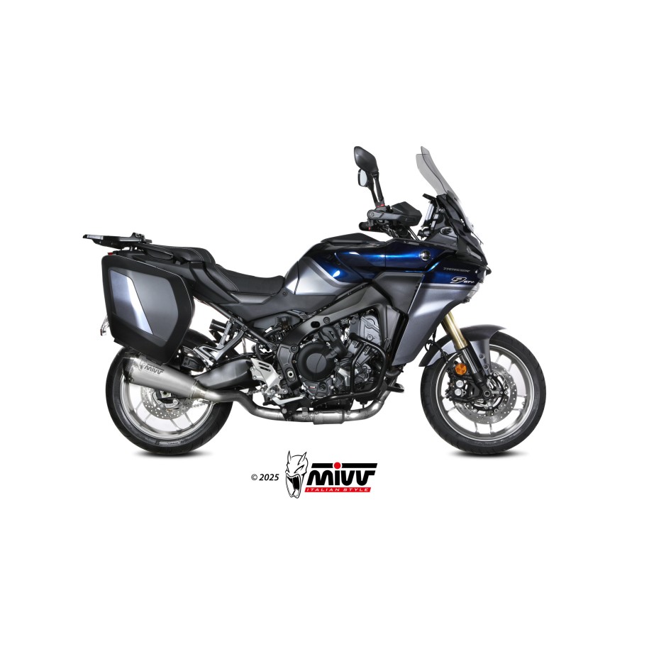 IMPIANTO DI SCARICO COMPLETO MIVV DELTA RACE YAMAHA TRACER 9 2025-2026 (EURO 5+), ACCIAIO/CARBONIO, CATALIZZATO