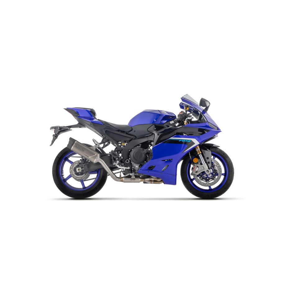 IMPIANTO DI SCARICO COMPLETO ARROW INDY RACE EVO YAMAHA R9 2025-2026 (EURO 5+), TITANIO/CARBONIO, CATALIZZATO