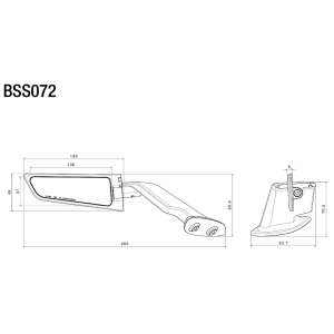PAR DE ESPEJOS RIZOMA STEALTH APRILIA RS 660 2025, NEGRO