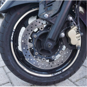 KIT STICKER EDGES FOR WHEEL RIMS YAMAHA T-MAX 500 2008-2011 WHITE/BLACK