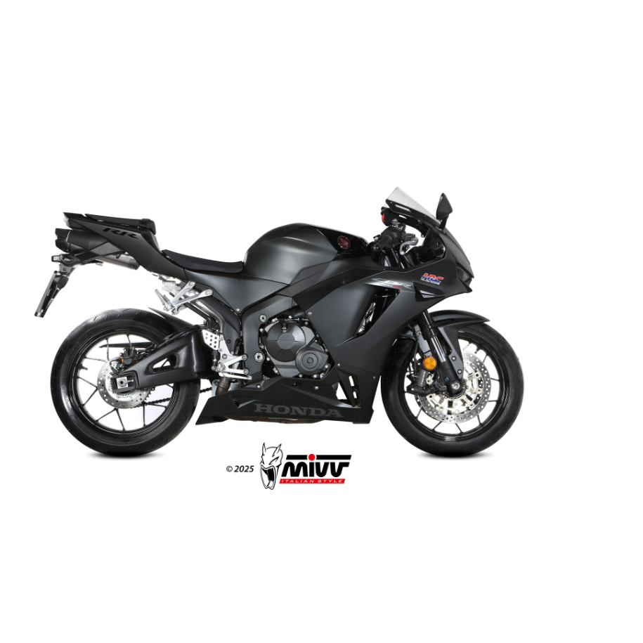 TERMINALE MIVV AK-1 HONDA CBR 600 RR 2024-2026 (EURO 5+), OMOLOGATO TITANIO/CARBONIO