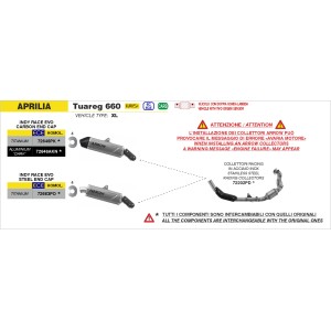 COLLETTORI RACING ARROW APRILIA TUAREG 660 2025-2026 (EURO 5+)