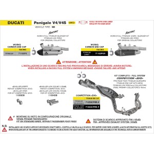 ARROW WORKS EXHAUST DUCATI PANIGALE V4 2025 (EURO 5+), TITANIUM DARK/CARBON, RACING