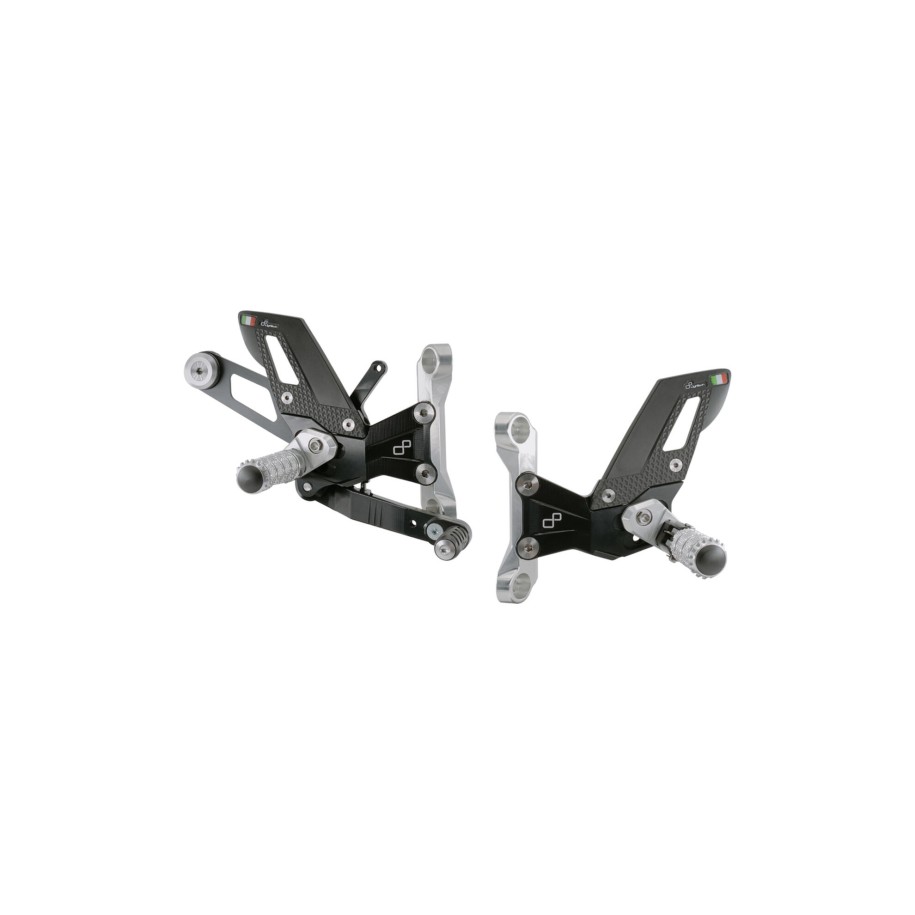 LIGHTECH EINSTELLBARE HINTERE FUSSPEGS MIT GELENKTEN FUSSRÜSTEN BMW S 1000 R 2025 (NORMAL/INVERTIERT)