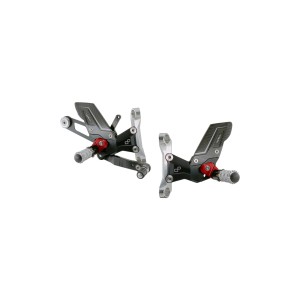 LIGHTECH R-VERSION EINSTELLBARE HINTERE FUSSPEGS MIT GELENKTEN FUSSRÜCKEN BMW S 1000 R 2025 (NORMAL/INVERTIERT)