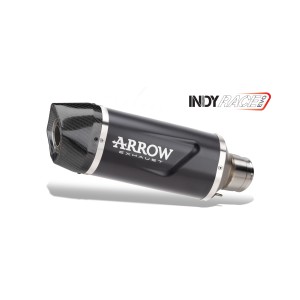 IMPIANTO DI SCARICO COMPLETO ARROW INDY RACE EVO YAMAHA R9 2025-2026 (EURO 5+), ALLUMINIO DARK/CARBONIO, CATALIZZATO