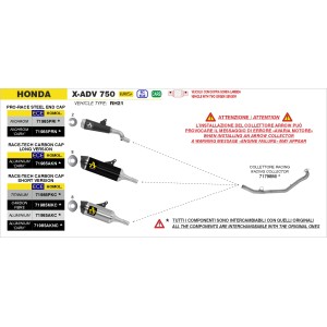 COLLETTORI RACING ARROW HONDA X-ADV 750 2025-2026 (EURO 5+)