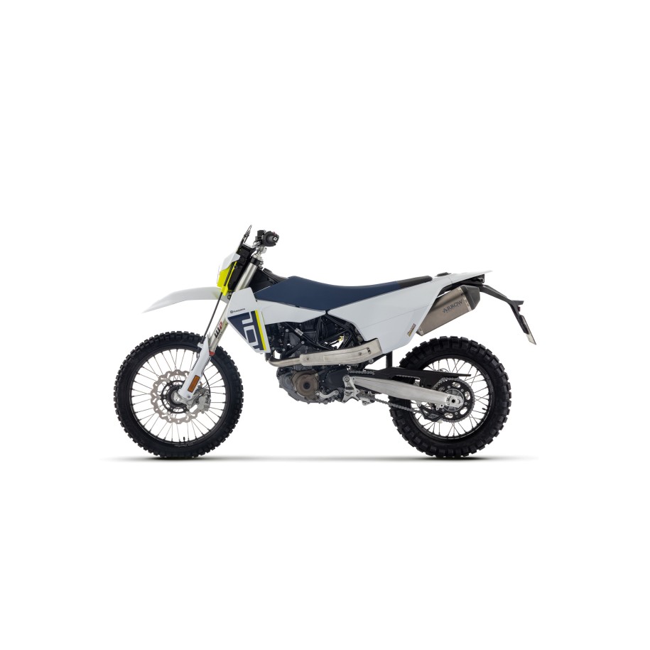 IMPIANTO DI SCARICO COMPLETO ARROW EXPLORER HUSQVARNA 701 ENDURO 2026 (EURO 5+), ALLUMINIO DARK/CARBONIO, DEKAT