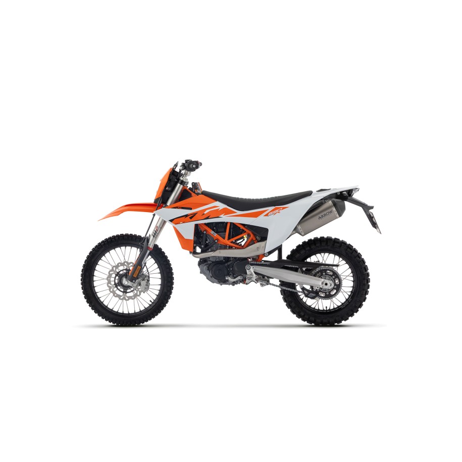 ARROW EXPLORER FULL EXHAUST SYSTEM KTM 690 ENDURO R 2025-2026 (EURO 5+), ALUMINIUM DARK/CARBON, DEKAT