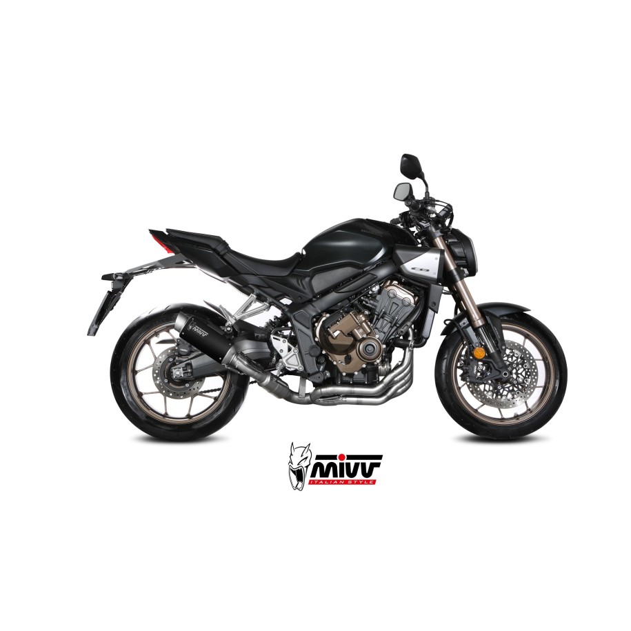 COMPLETE EXHAUST SYSTEM MIVV GP PRO HONDA CB 650 R 2024-2026 (EURO 5+), BLACK, CATALYTIC