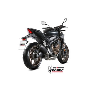 COMPLETE EXHAUST SYSTEM MIVV AK-1 HONDA CB 650 R 2024-2026 (EURO 5+), BLACK/CARBON, CATALYTIC