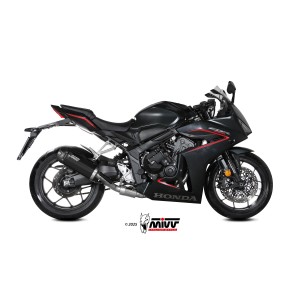 COMPLETE EXHAUST SYSTEM MIVV AK-1 HONDA CBR 650 R 2024-2026 (EURO 5+), BLACK/CARBON, CATALYTIC