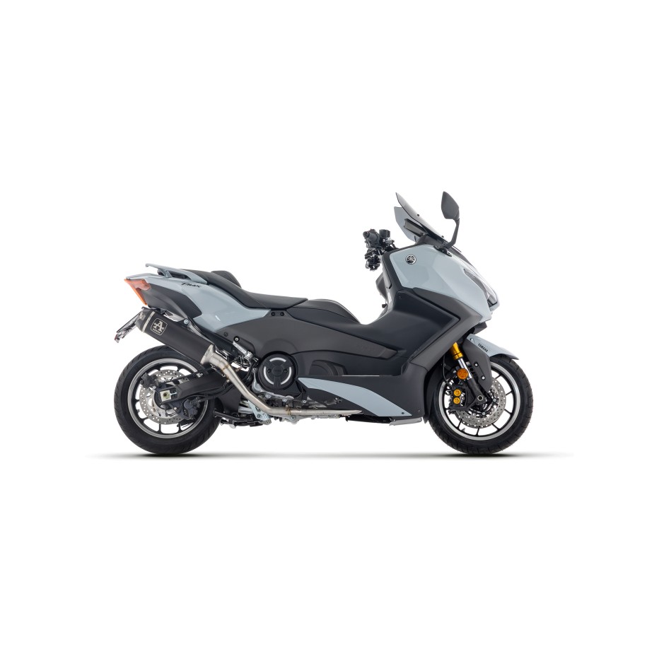ARROW PISTA FULL EXHAUST SYSTEM YAMAHA T-MAX 560 2025-2026 (EURO 5+), ALUMINIUM DARK/CARBON, RACING