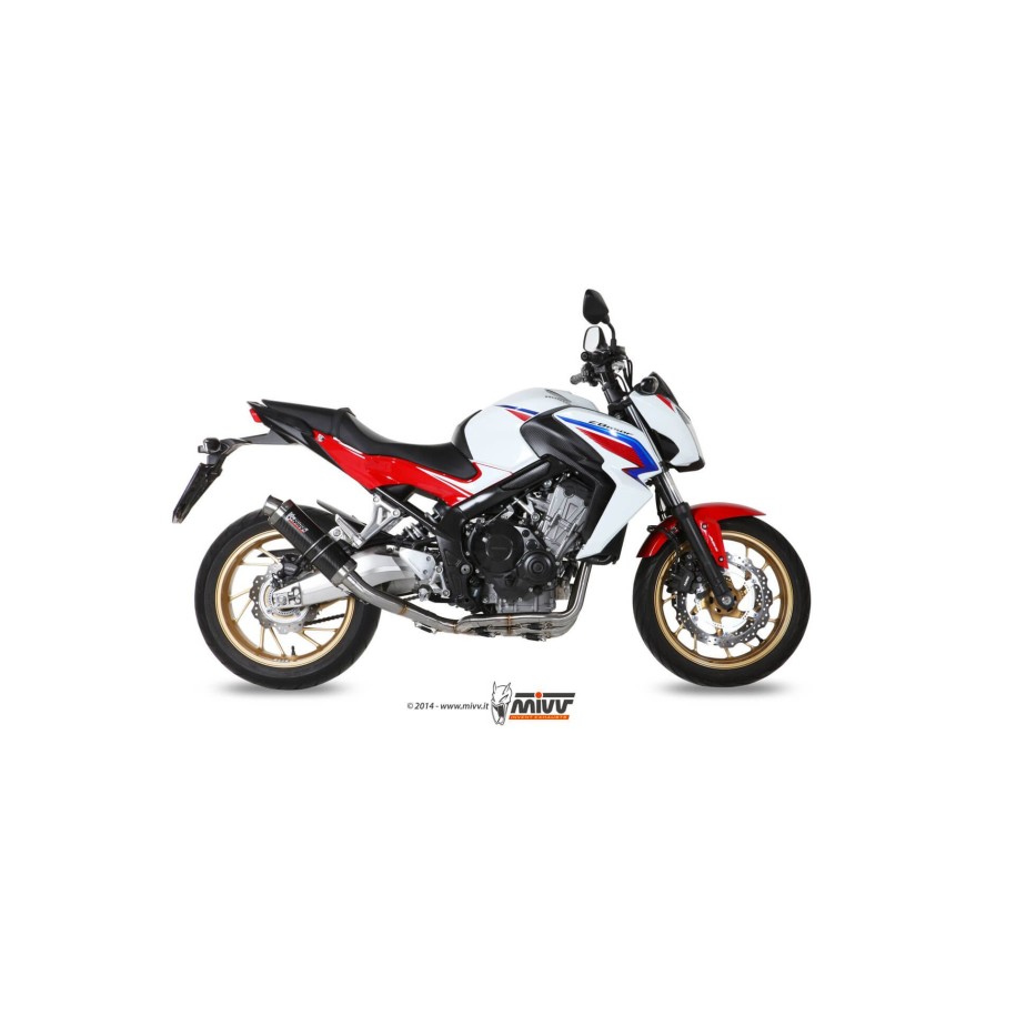 IMPIANTO DI SCARICO COMPLETO MIVV GP HONDA CB 650 F 2014-2016, CARBONIO, DEKAT