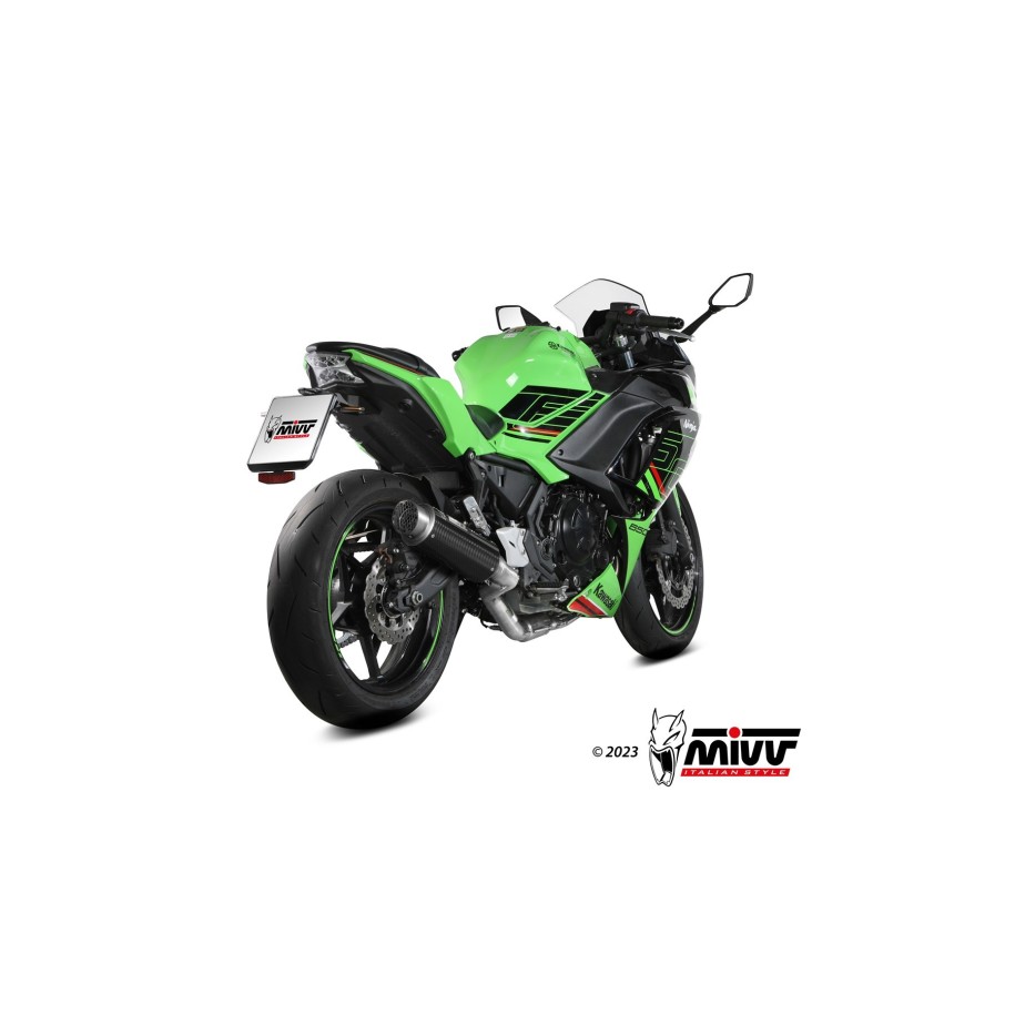 MIVV GP PRO COMPLETE EXHAUST SYSTEM KAWASAKI Z 650 2024-2025, BLACK, CATALYTIC
