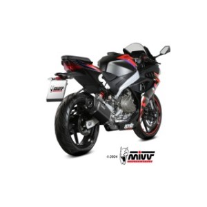 MIVV SR-1 COMPLETE EXHAUST SYSTEM APRILIA RS 457 2024, BLACK, CATALYTIC