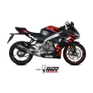 MIVV SR-1 COMPLETE EXHAUST SYSTEM APRILIA RS 457 2024, BLACK, CATALYTIC