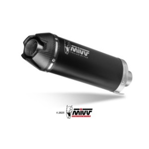 MIVV AK-1 COMPLETE EXHAUST SYSTEM YAMAHA MT-09 2024-2026, BLACK/CARBON, DEKAT