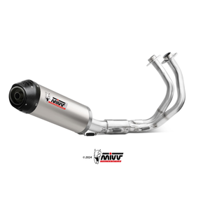 MIVV OVAL COMPLETE EXHAUST SYSTEM KAWASAKI Z 650 2024-2025, TITANIUM/CARBON, CATALYTIC