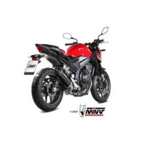 TERMINALE MIVV AK-1 HONDA HORNET 500 2024, OMOLOGATO BLACK/CARBONIO