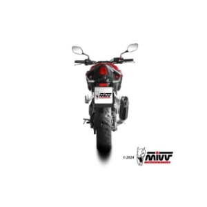 TERMINALE MIVV AK-1 HONDA HORNET 500 2024, OMOLOGATO BLACK/CARBONIO