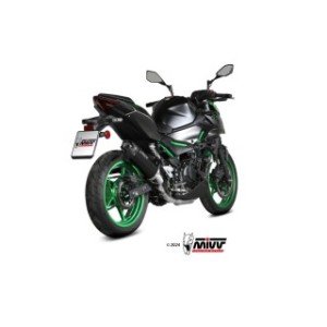 TERMINALE MIVV AK-1 KAWASAKI Z 500 2024-2026 (EURO 5+), OMOLOGATO BLACK/CARBONIO