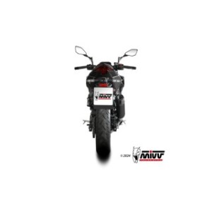 TERMINALE MIVV AK-1 KAWASAKI Z 500 2024-2026 (EURO 5+), OMOLOGATO BLACK/CARBONIO