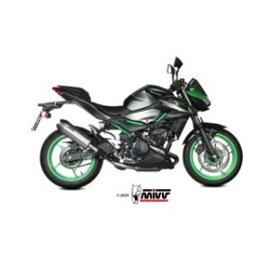 TERMINALE MIVV AK-1 KAWASAKI Z 500 2024-2026 (EURO 5+), OMOLOGATO TITANIO/CARBONIO