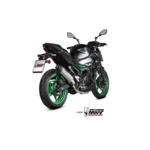 TERMINALE MIVV AK-1 KAWASAKI Z 500 2024-2026 (EURO 5+), OMOLOGATO TITANIO/CARBONIO