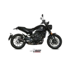 TERMINALE MIVV OVALE BENELLI LEONCINO 500 2017-2020, OMOLOGATO BLACK/CARBONIO