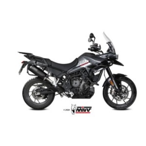TERMINALE MIVV OVALE TRIUMPH TIGER 850 SPORT 2021-2024 (EURO 5), OMOLOGATO BLACK/CARBONIO