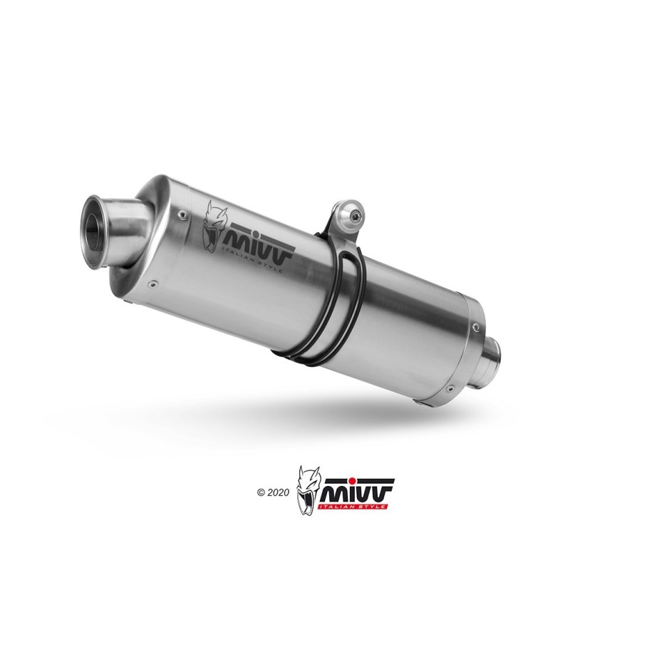 TERMINALE MIVV OVALE HONDA HORNET 600 1998-2001, OMOLOGATO ACCIAIO