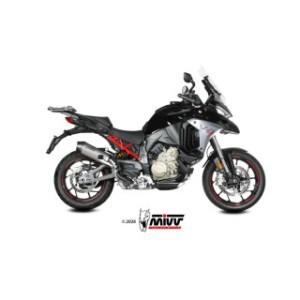 TERMINALE MIVV OVALE DUCATI MULTISTRADA V4 2025-2026 (EURO 5+), OMOLOGATO TITANIO/CARBONIO