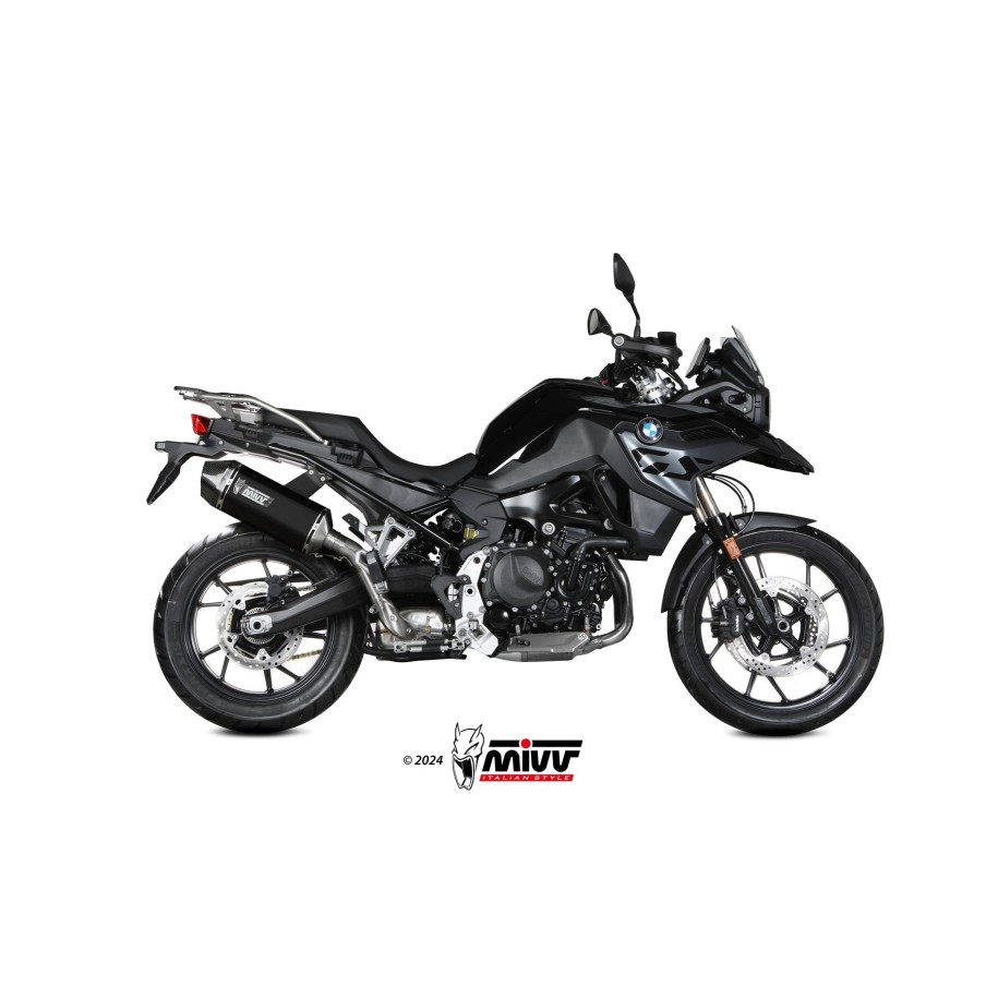 TERMINALE MIVV SPEED EDGE BMW F 800 GS 2024-2025, OMOLOGATO BLACK/CARBONIO