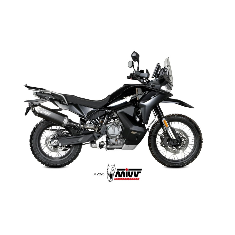 TERMINALE MIVV SPEED EDGE CF MOTO 800 MT-X ALTA 2025-2026 (EURO 5+), OMOLOGATO BLACK/CARBONIO