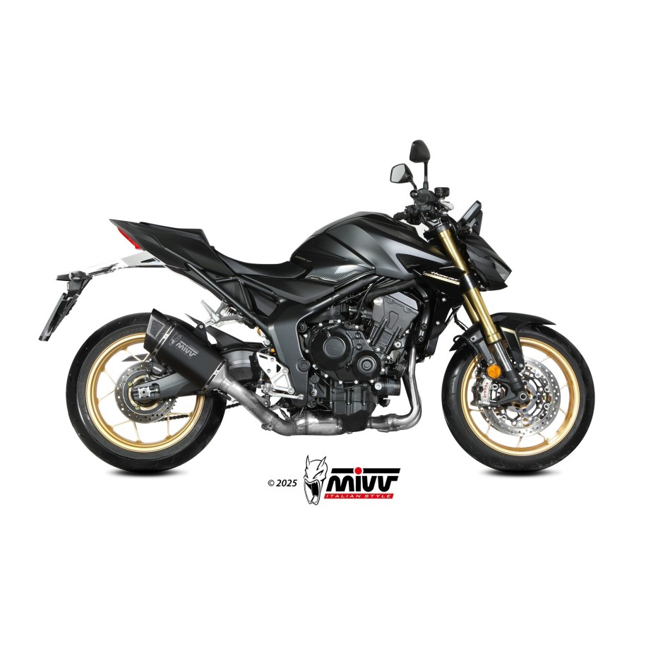 TERMINALE MIVV SR-1 HONDA HORNET 1000 2025 (EURO 5+), OMOLOGATO TITANIO BLACK
