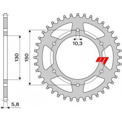 ALUMINIUM-KETTENRAD FÜR KETTE 520 YAMAHA TDM 900 2002-2013