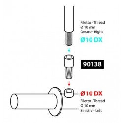 NAKED MOTORCYCLE MIRROR ADAPTER (VOM M10 DX-GEWINDE ZUM M10 DX-GEWINDE)