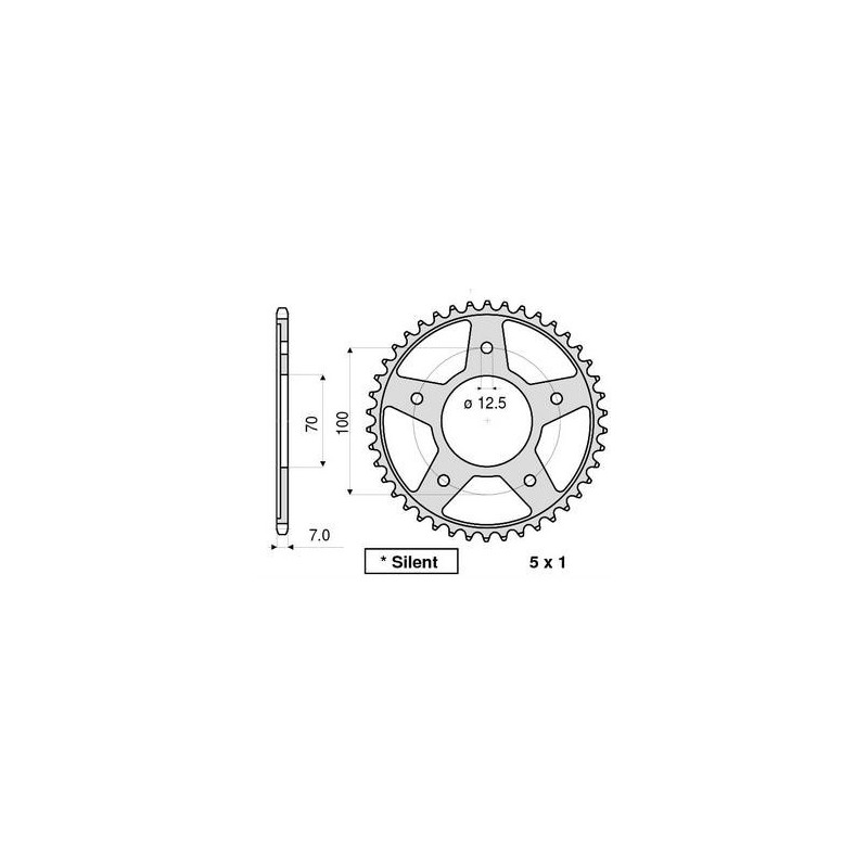 STAHL-KETTENRAD FÜR KETTE 525 BMW HP4 2013-2014