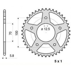 ALUMINIUM-KETTENRAD FÜR KETTE 520 BMW HP4 2013-2014