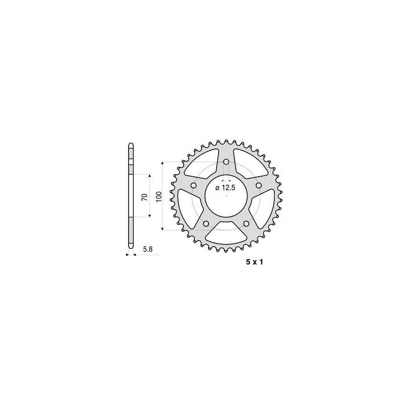 CORONA DE ALUMINIO PARA CADENA 520 BMW HP4 2013-2014