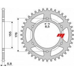 ALUMINIUM-KETTENRAD FÜR KETTE 520 TRIUMPH SPEED TRIPLE 1050 2005-2007