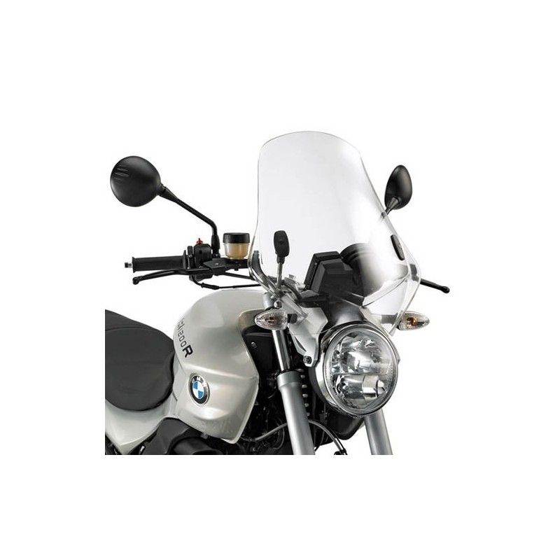 CUPOLINO GIVI BMW R 1200 R 2006-2010, TRASPARENTE, CON KIT DI MONTAGGIO